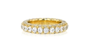 3.75 ct. t.w. CZ Eternity Band in 18kt Gold Over Sterling