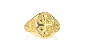 14kt Yellow Gold Multi-Cross Signet Ring