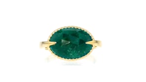 5.00 Carat Emerald Ring in 18kt Gold Over Sterling