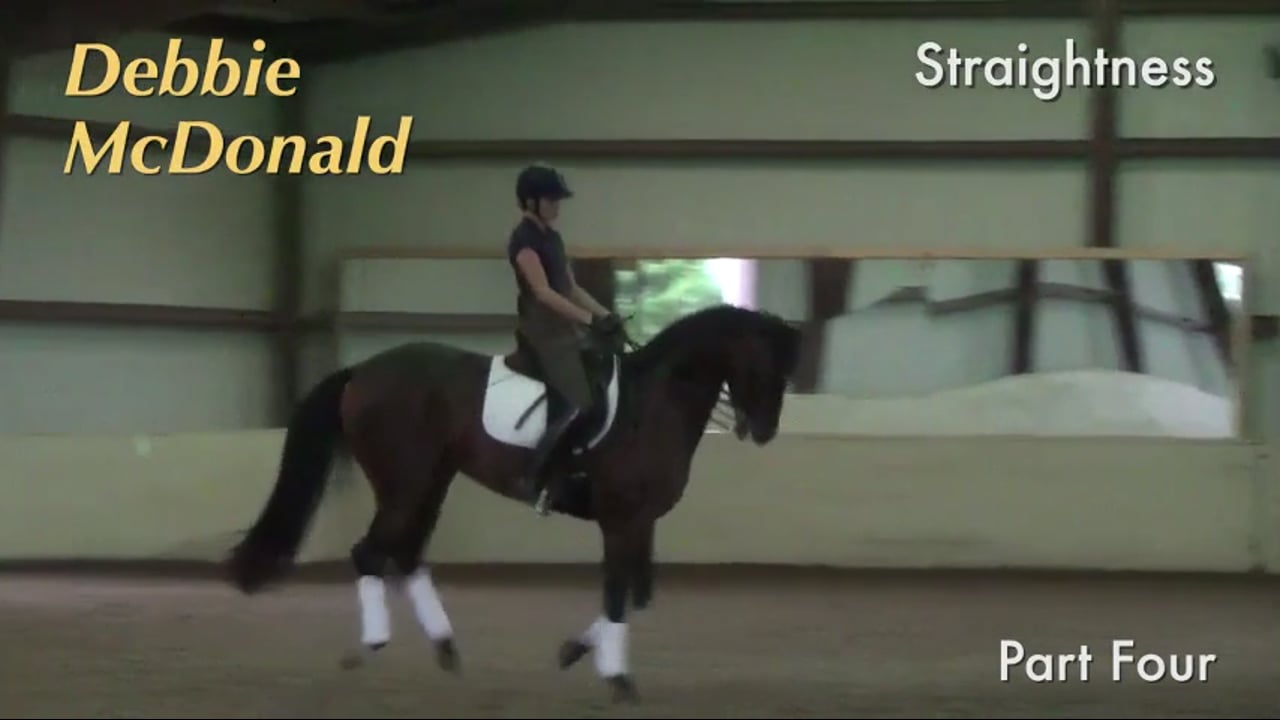 Debbie McDonald works on straightness canter pirouettes and half pass