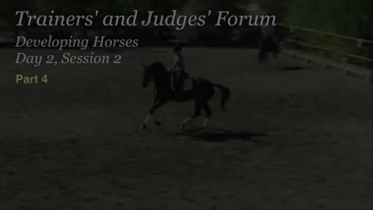 Trainers & Judge's Forum: Developing Horses | Southern German Breeders | PART 04