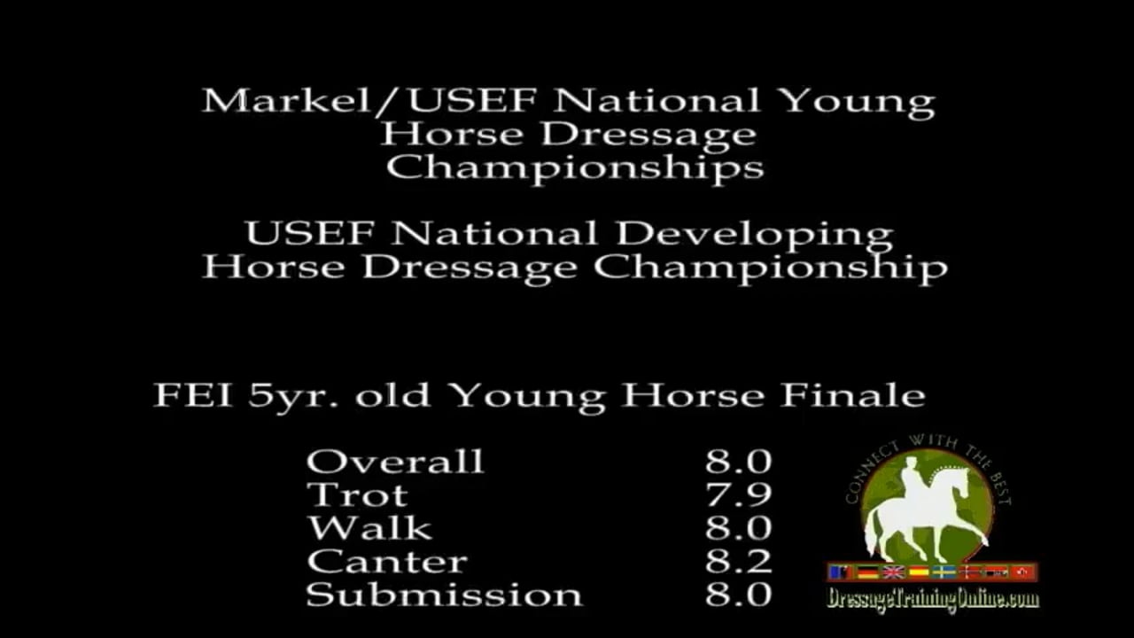 FEI 5 Year Old Young Horse Test with Scores
