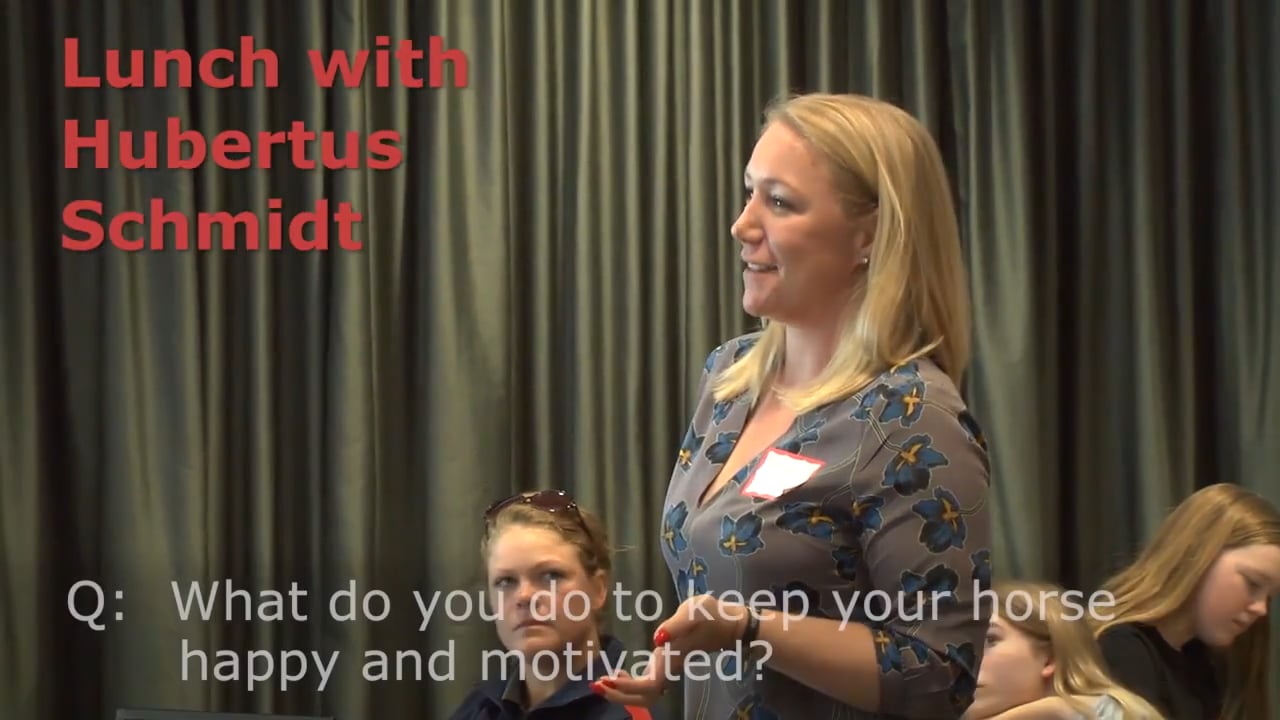 Lunch: Keeping Your Horse Motivated | Hubertus Schmidt