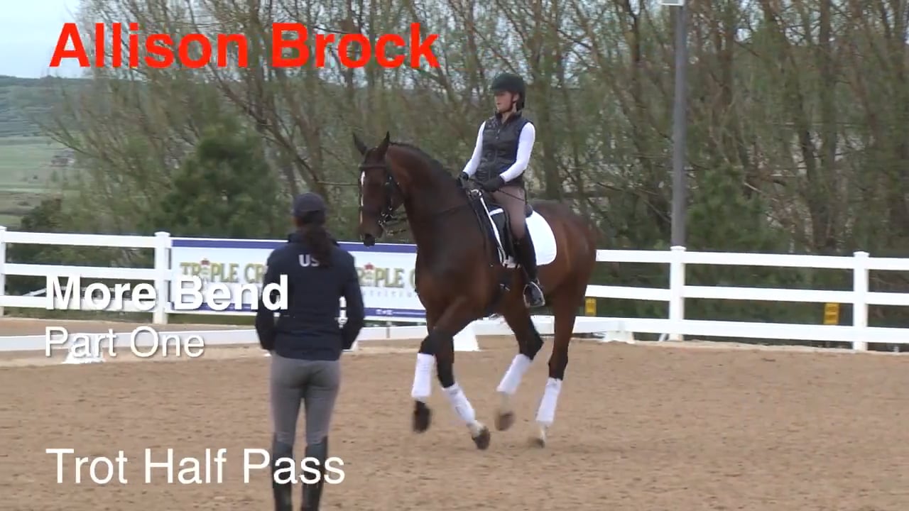 More Bend - Trot Half Pass | Ali Brock | PART 01