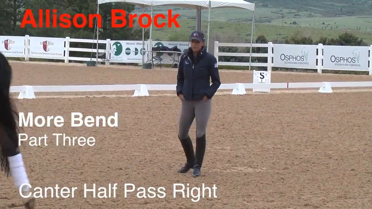 More Bend - Canter Half Pass Right | Ali Brock | PART 03