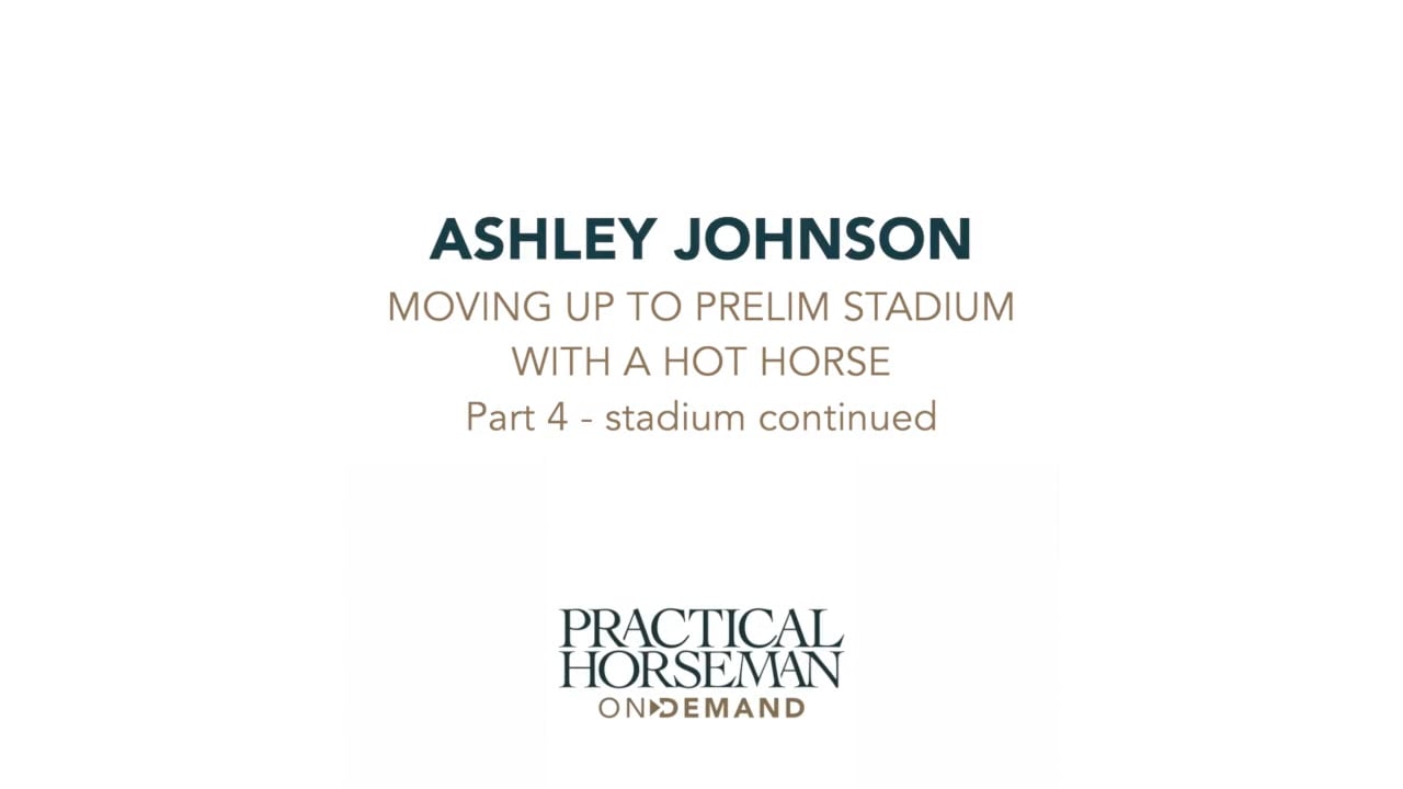 Moving to Preliminary Stadium Jumping on a Hot Horse | Ashely Johnson | PART 04