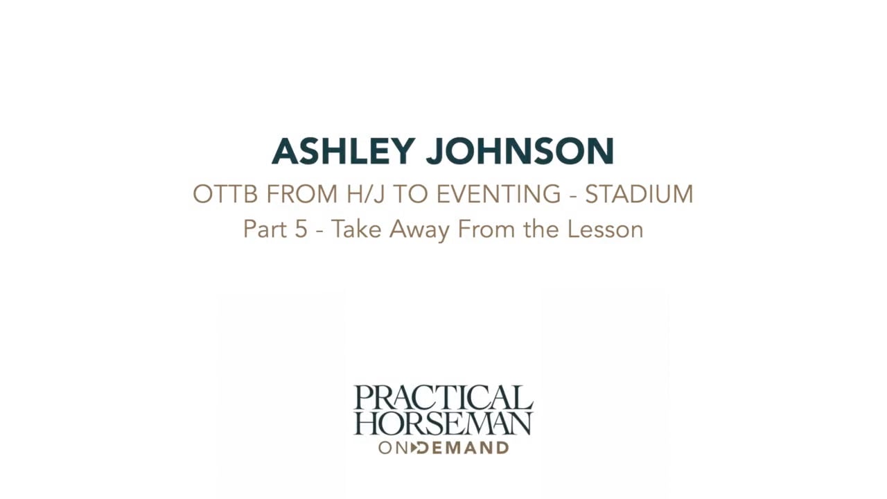 OTTB Hunter/Jumper to Eventing - Stadium | Ashely Johnson | PART 05