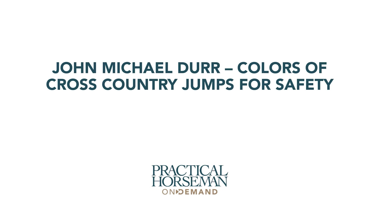 Cross Country Jump Colors for Safety | John Michael Durr & Colleen Routledge