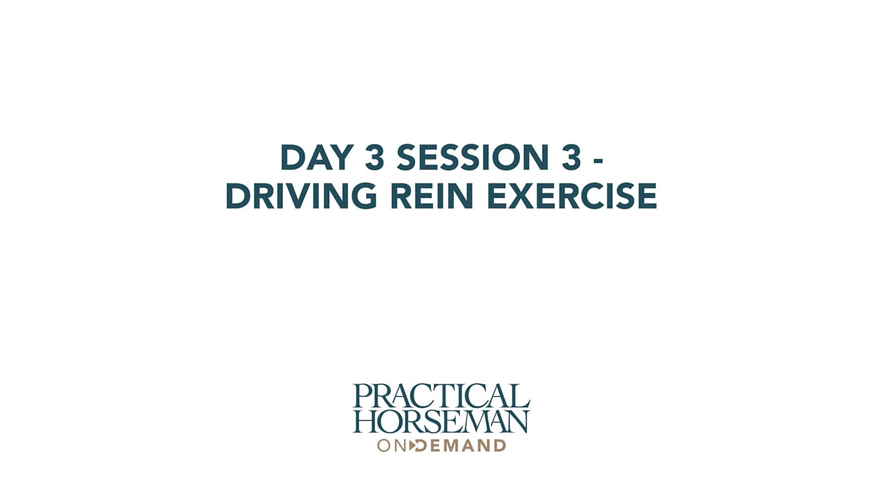 Day 3 Session 3 - Driving Rein Exercise | Anne Kursinski