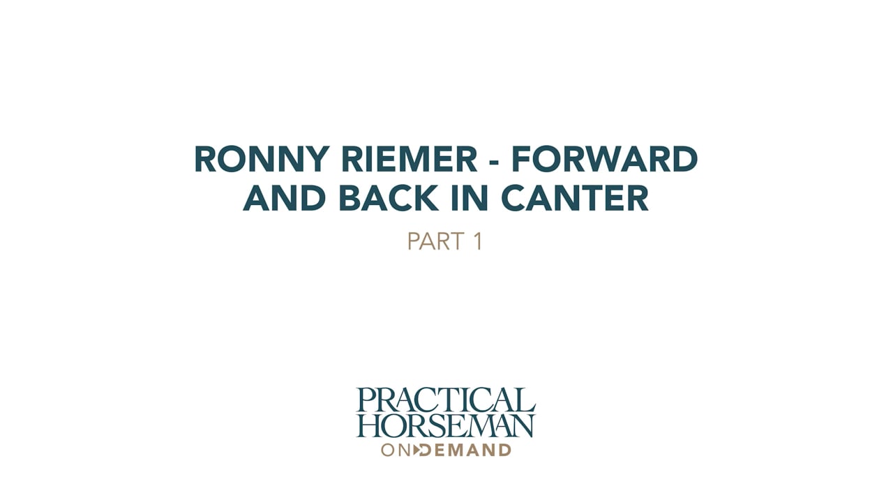 Forward & Back in Canter | Ronny Riemer | PART 01