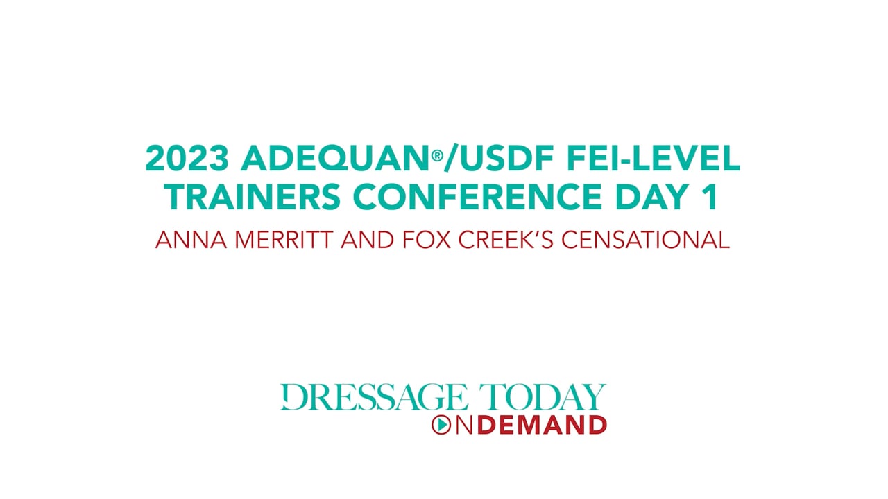 23 Adequan/USDF FEI Trainers Conf: Anna Merritt - Day 1 | David Hunt