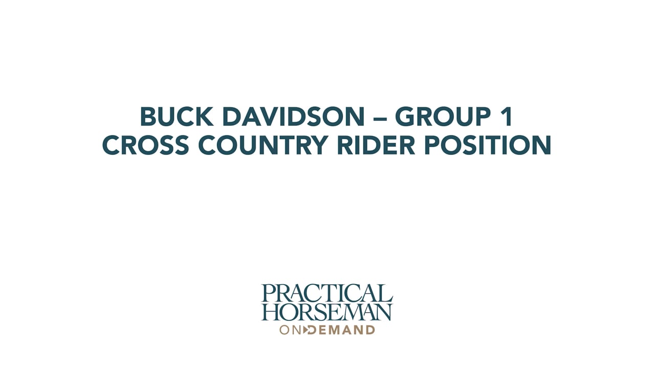 Group 1 – Cross Country Rider Position | Buck Davidson