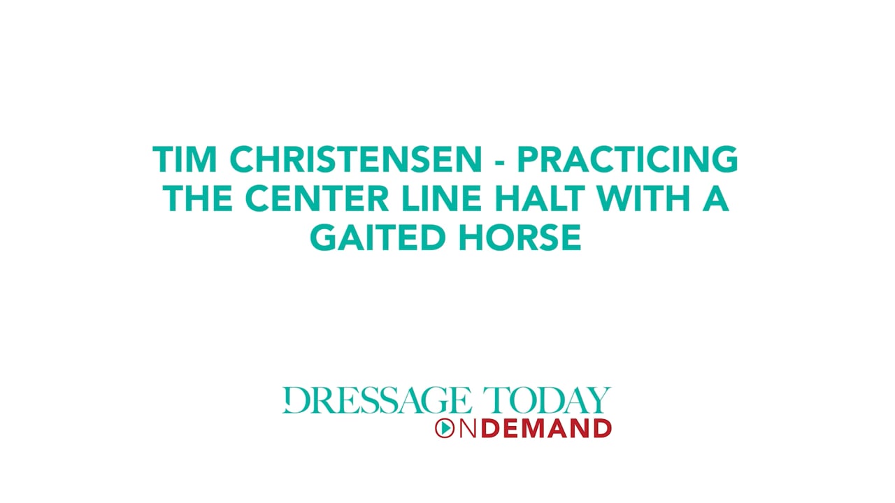 Practicing the Center Line Halt with a Gaited Horse | Tim Christensen