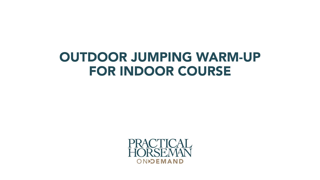 Outdoor Jumping Warm-up for Indoor Course | Stacia Madden