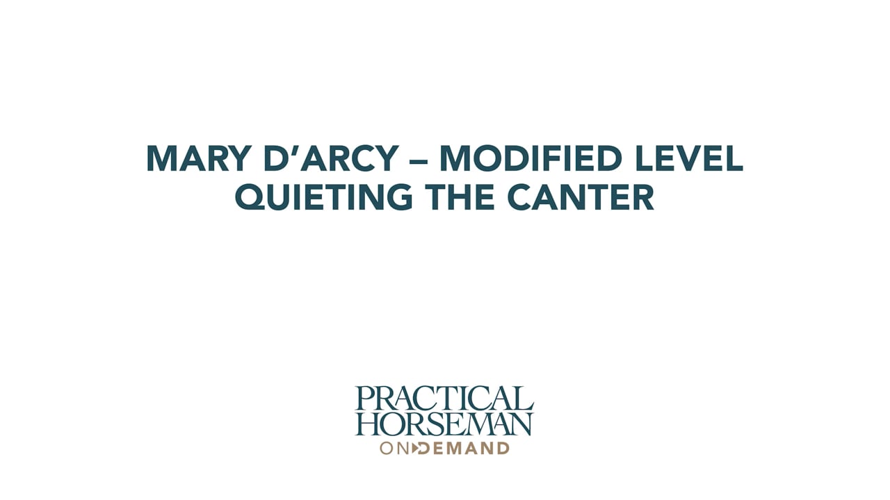 Modified Quieting the Canter | Mary D’Arcy