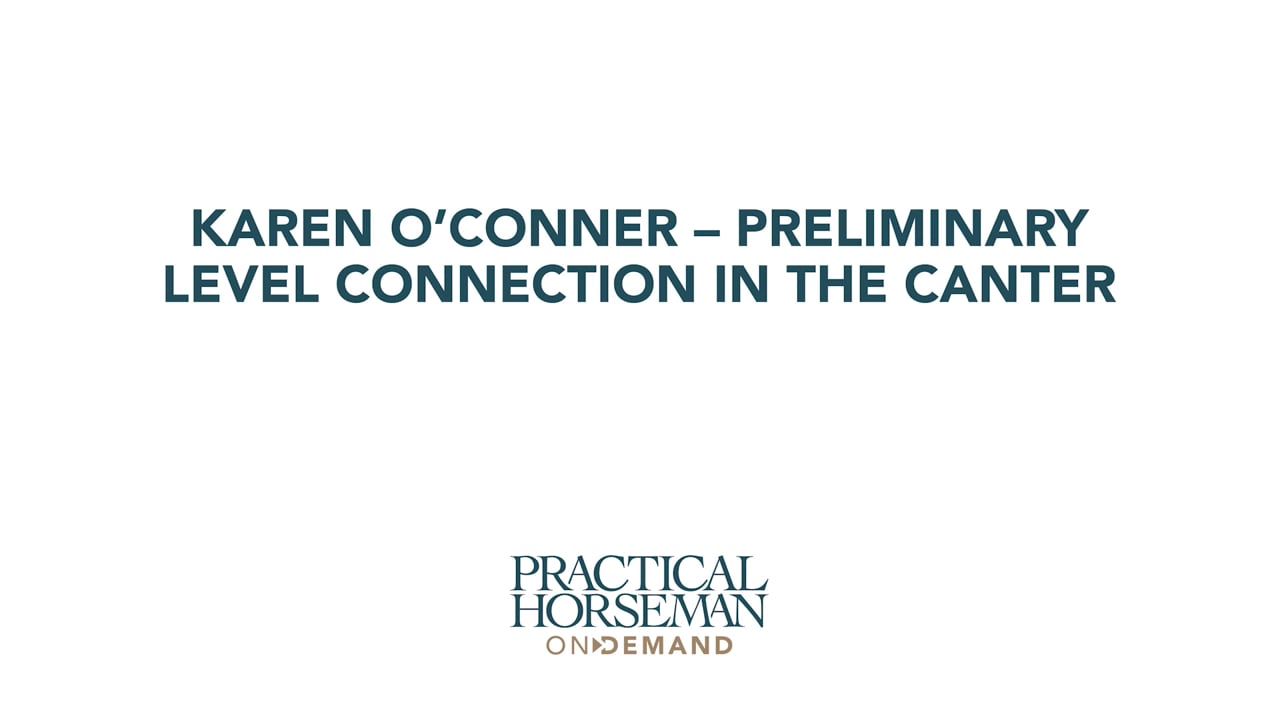 Preliminary Connection in the Canter | Karen O’Connor
