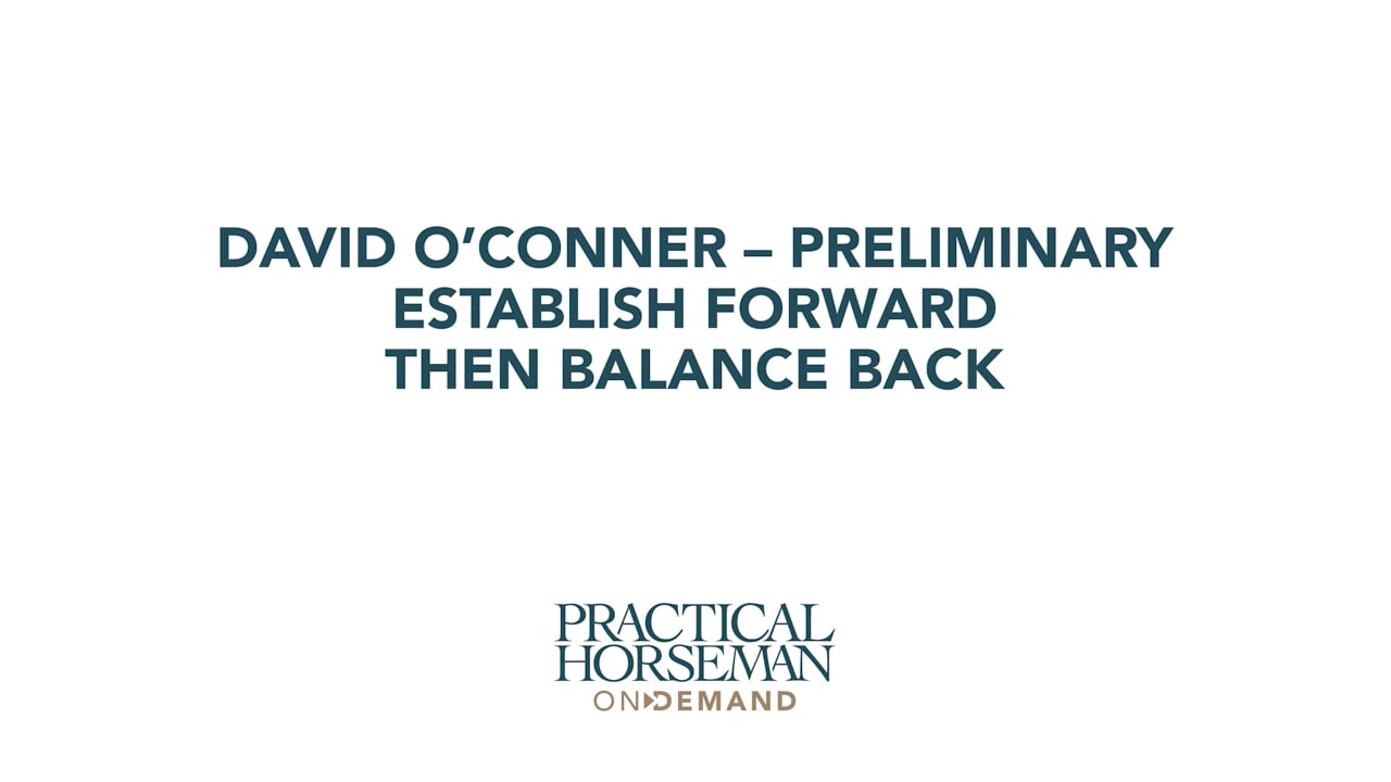 David O’Conner – Beginner Novice Steady to the Jumps