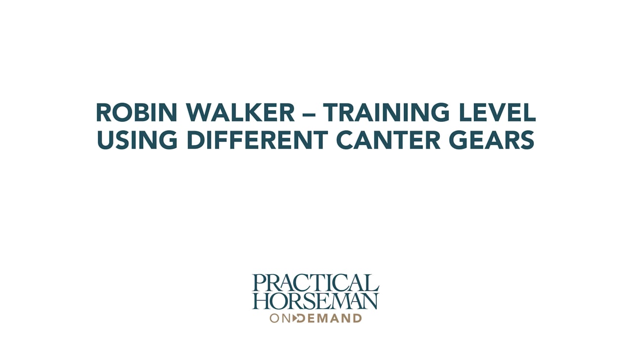 Training Using Different Canter Gears | Robin Walker
