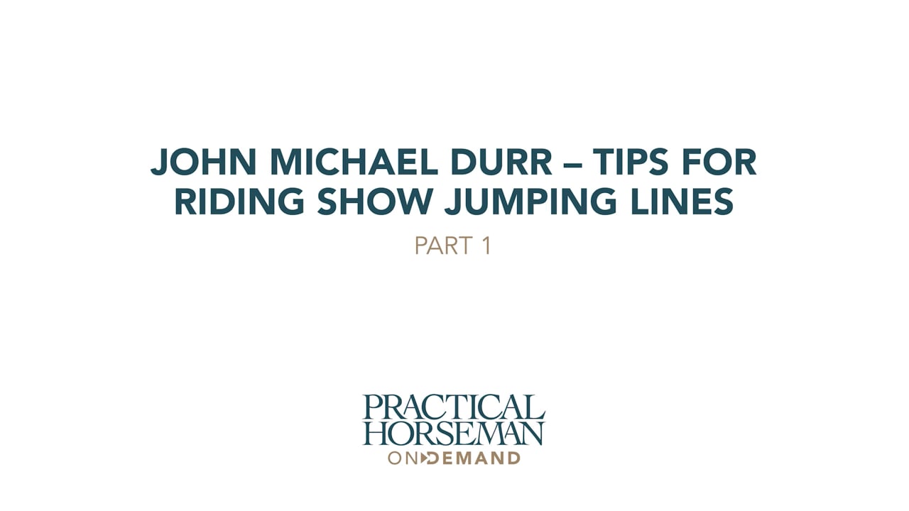Tips for Riding Show Jumping Lines | John Michael Durr | PART 01