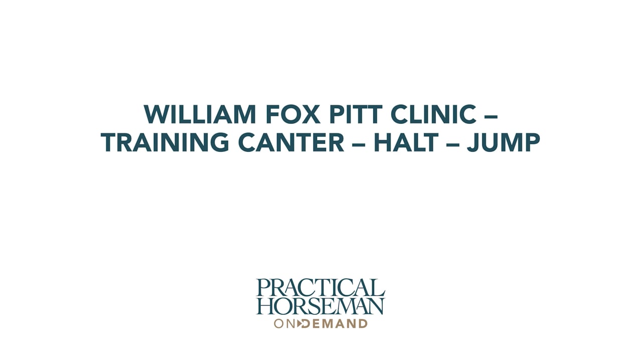 Training Level - Canter - Halt - Jump | William Fox-Pitt