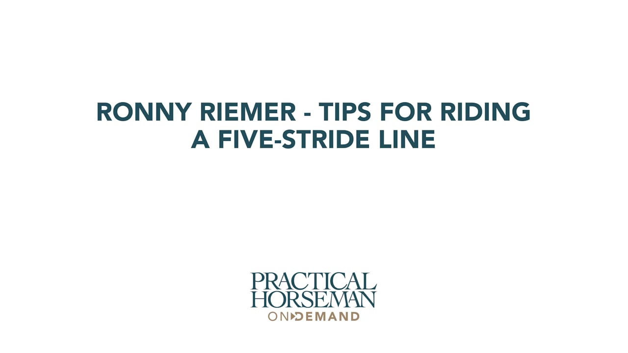 Tips for Riding a Five-Stride Line | Ronny Riemer
