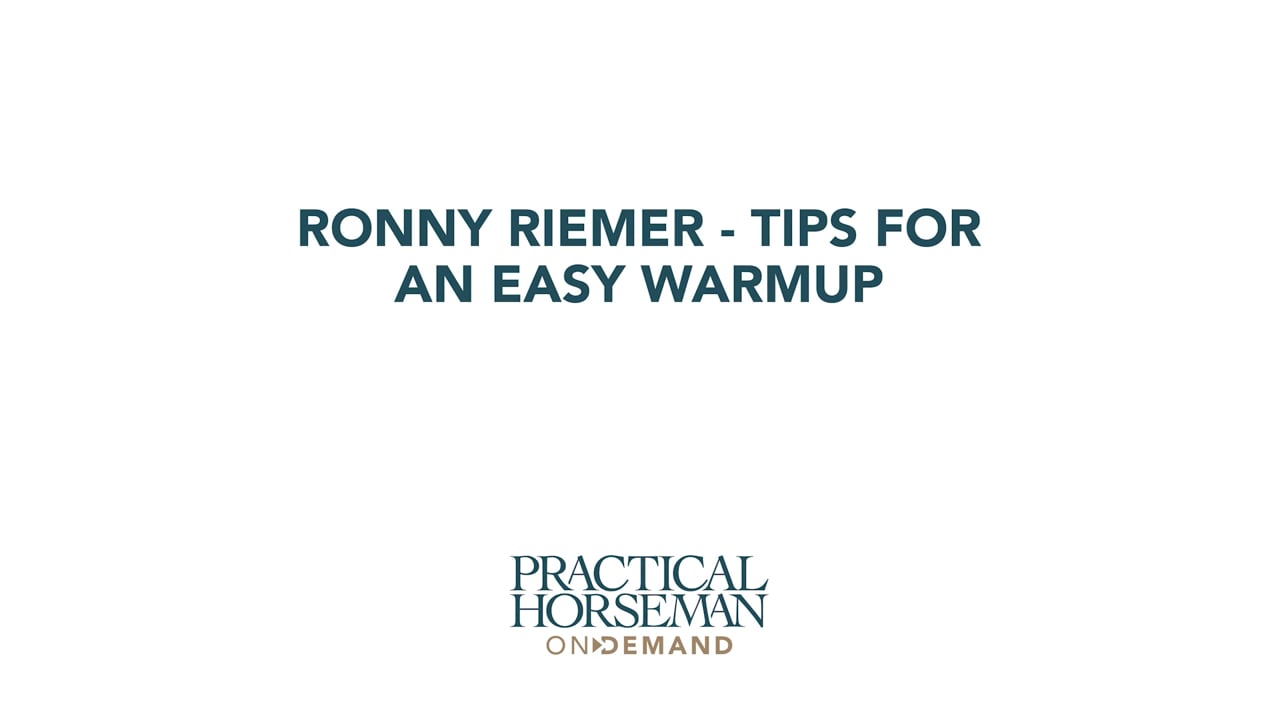 Tips for an Easy Warmup | Ronny Riemer