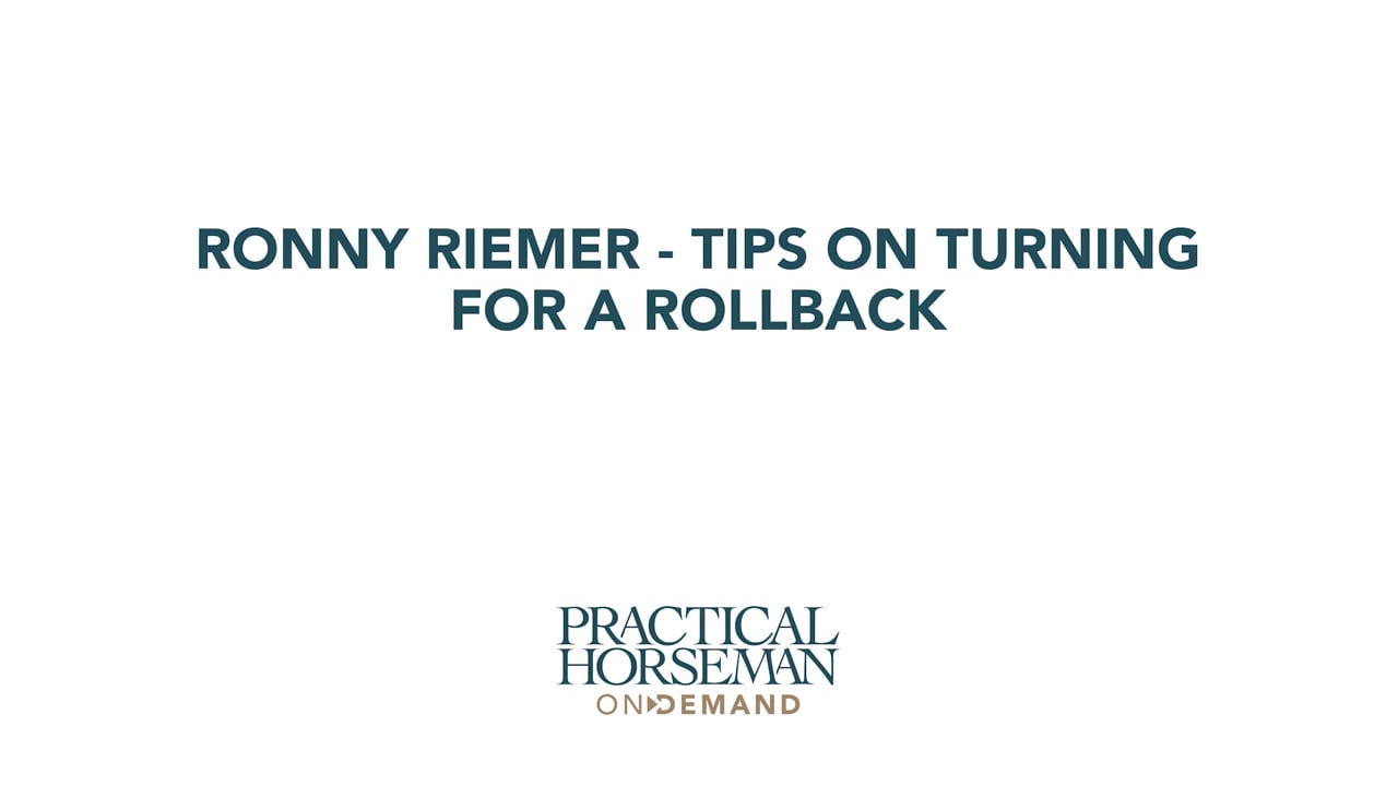 Tips on Turning for a Rollback | Ronny Riemer