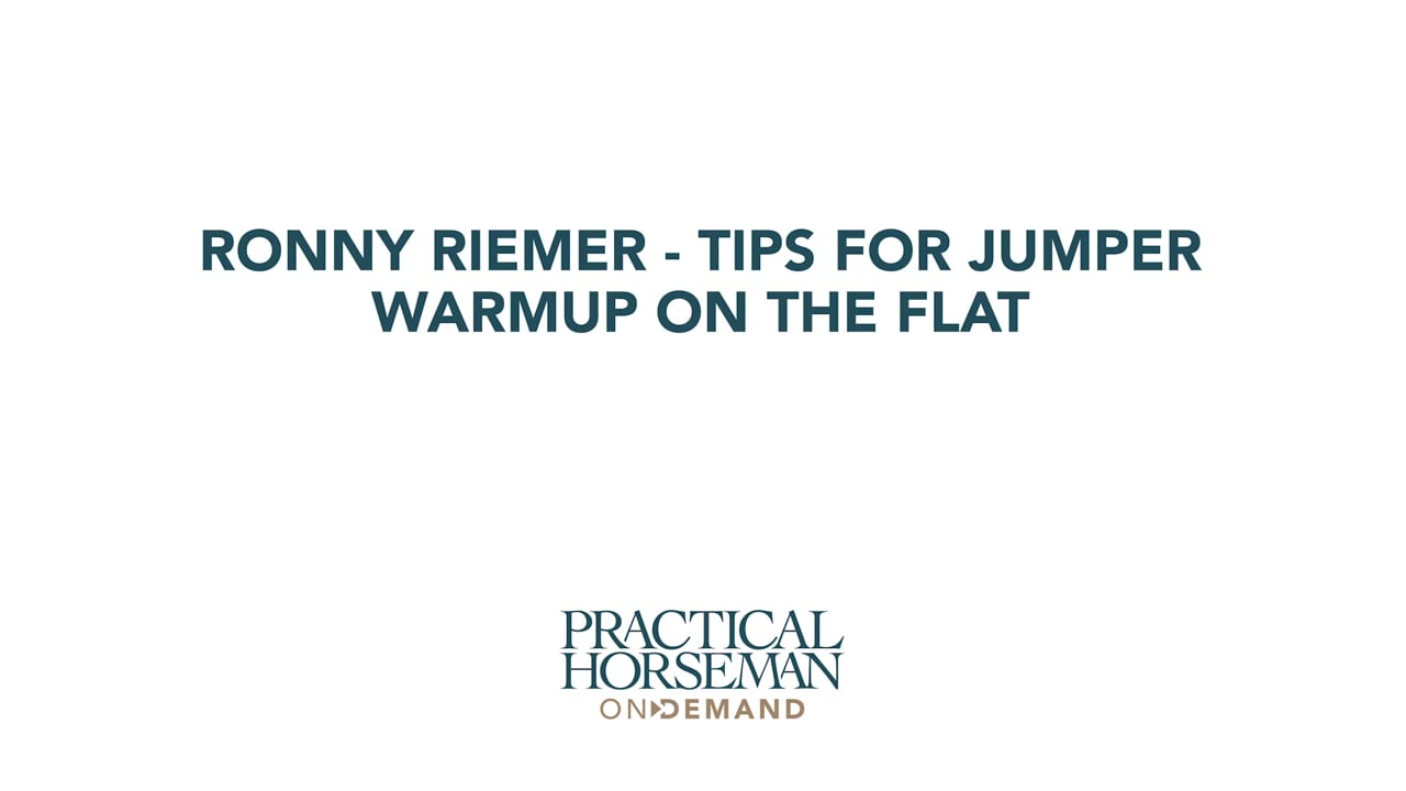 Tips for Warmup on the Flat for Jumpers | Ronny Riemer