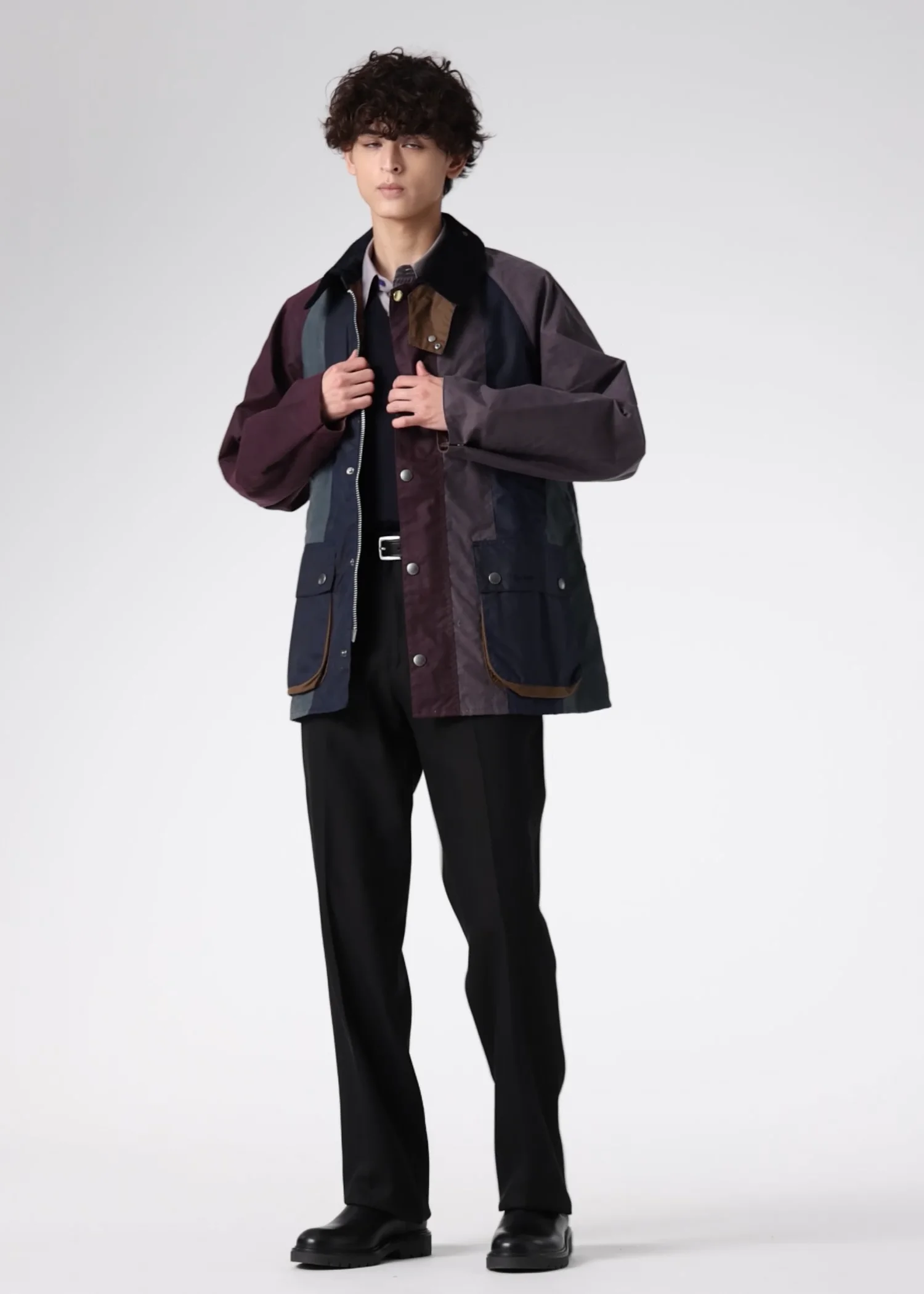 【希少！美品】Paul Smith 英国MOON社 ウールジャケット　グレー　S Paul Smith Loves Barbour