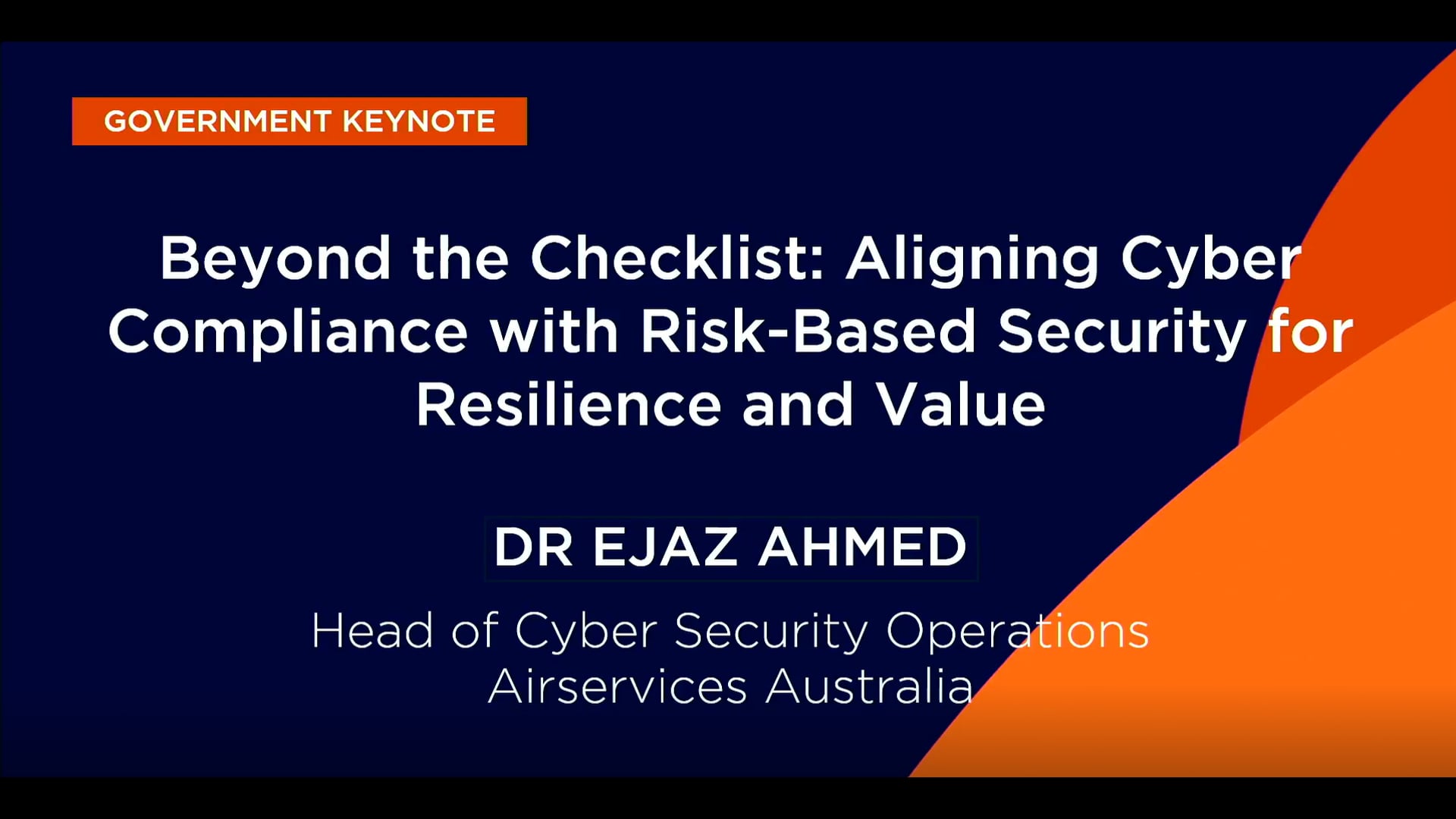 GIW QLD Cyber Security Showcase: Aligning Cyber Compliance with Risk-Based Security- Insights from Ejaz Ahmad