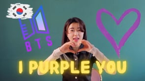 Hot so Say and Write 'I PURPLE YOU' in Korean!
