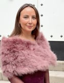 Video: Ostrich feather guest stole in old pink color