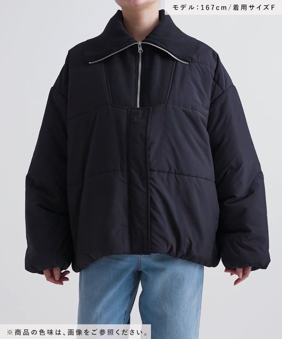 ハーフZIP風中綿ブルゾン | [公式]ラコレ（LAKOLE）通販