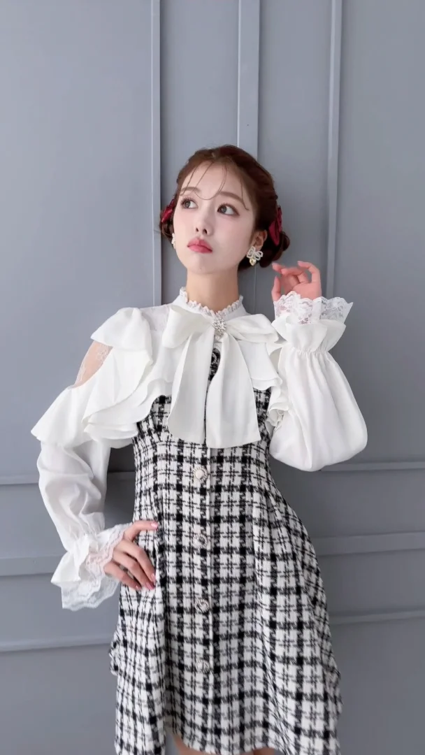 【関税込み】MSGM ホワイト ラッフル ミニワンピース ラッフルミニワンピース | Rlab store