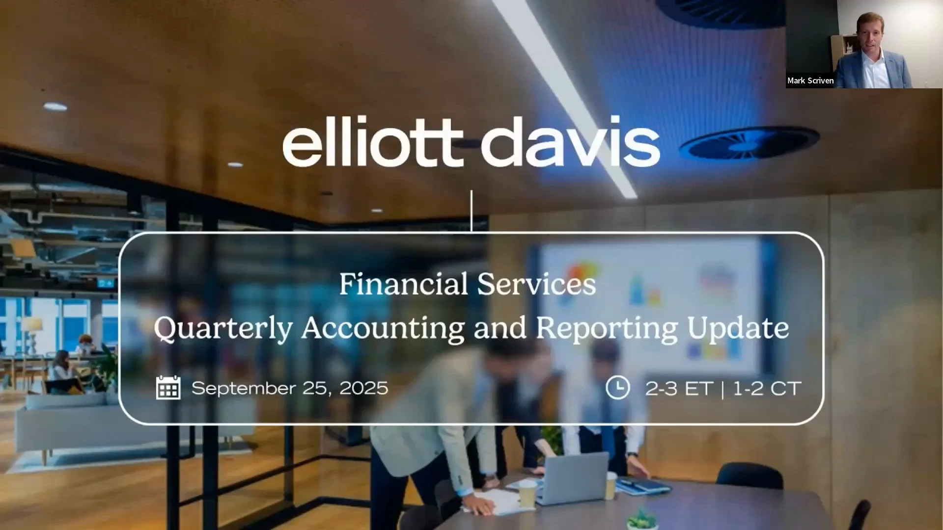 Q3 Financial Services Accounting and Reporting Update