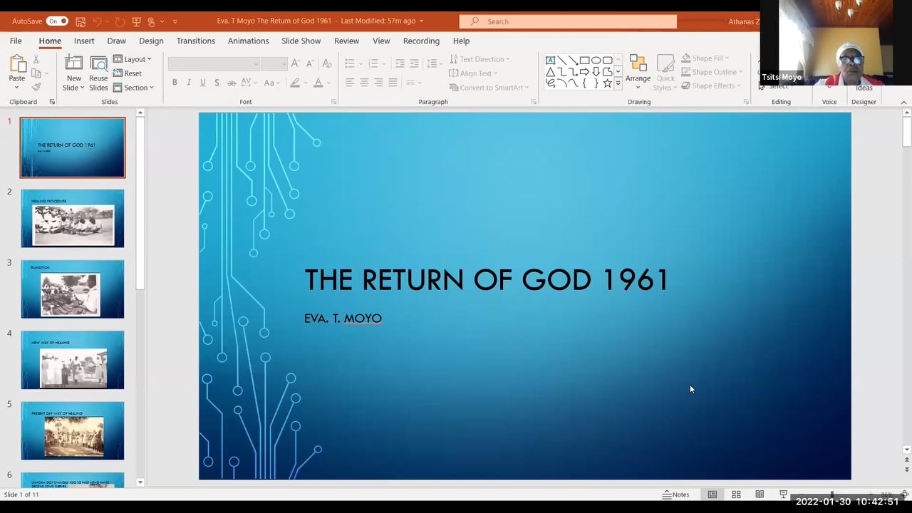 The return of God in 1961 Lecture 