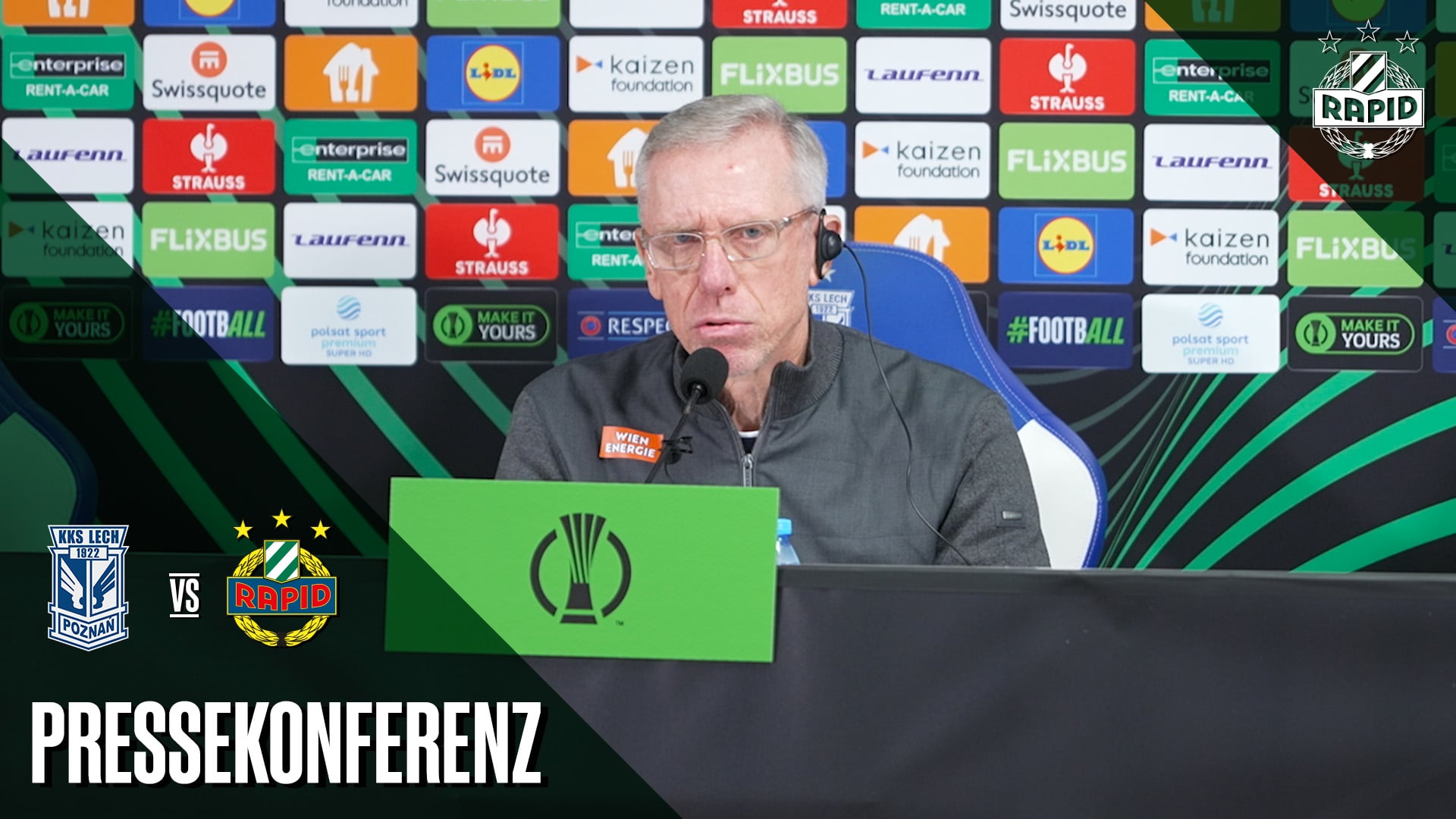 Pressekonferenz nach dem Spiel gegen Lech Poznań