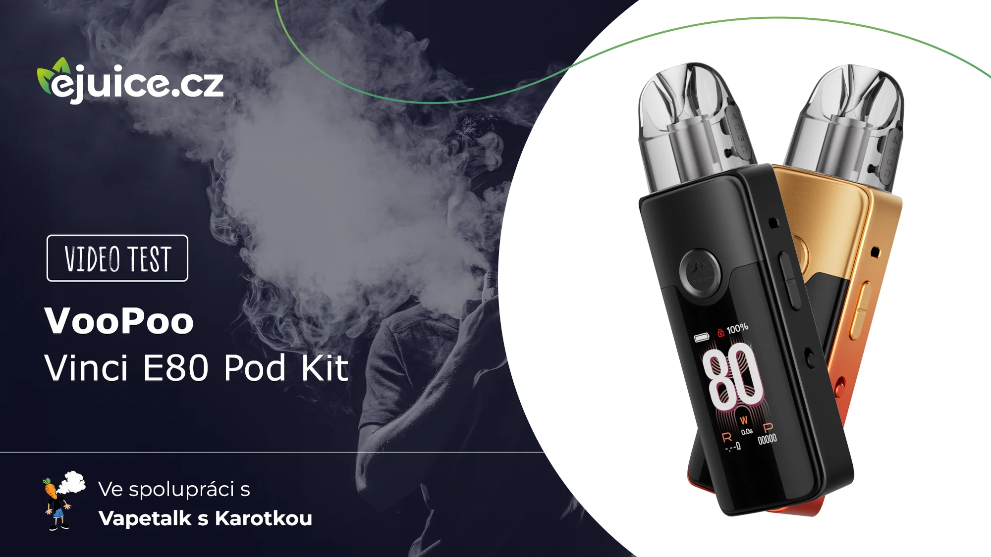 VooPoo Vinci E80 Pod Kit - video test (CZ)