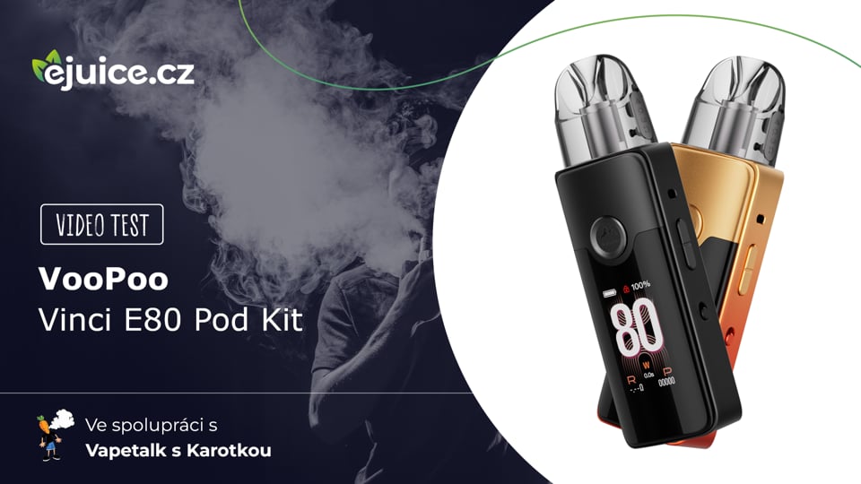 VooPoo Vinci E80 Pod Kit - video test (CZ)