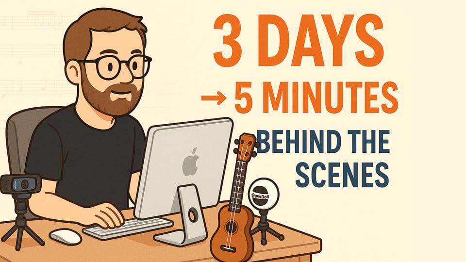 How I Make a Ukulele Lesson (3 Days in 5 Minutes)