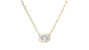 .33 Carat Lab-Grown Diamond Necklace in 18kt Gold Over Sterling