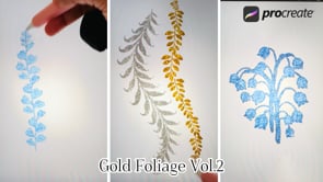 Procreate Brushes Gold Foliage Vol 2, a Brush Add-On by Fashion Workshop Bkk (Thumbnail 2 of 11)