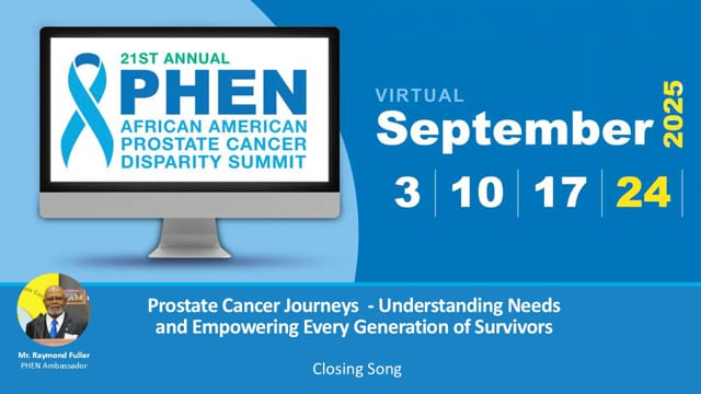 2025 Summit Closing Song by Mr. Raymond Fuller, PHEN Ambassador