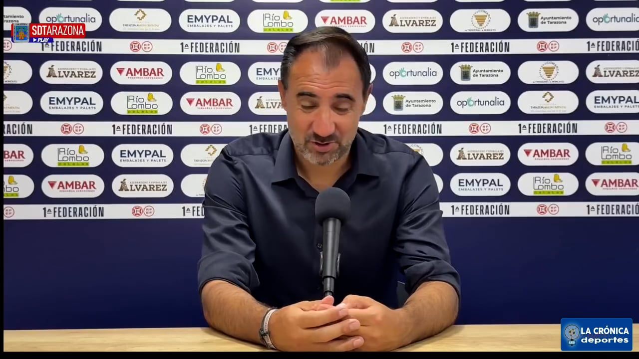 LA PREVIA / FC Cartagena - SD Tarazona / JUANMA BARRERO (Entrenador Tarazona) J6 - 1ª RFEF G2 / Fuente: SD Tarazona