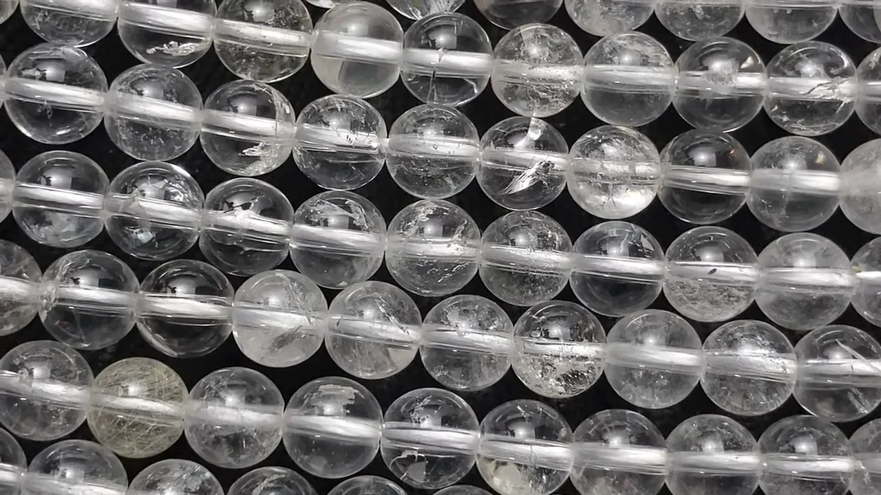 天然クリスタル ラウンド6mm 1連｜天然石ビーズの卸問屋・通販ケンケン