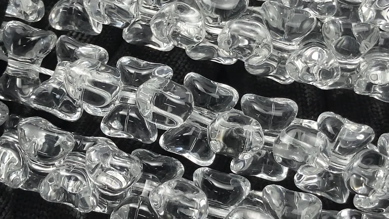 クリスタル　溶錬水晶 クリスタル(溶錬水晶) ラウンド16mm 1連｜天然石ビーズの卸問屋・通販