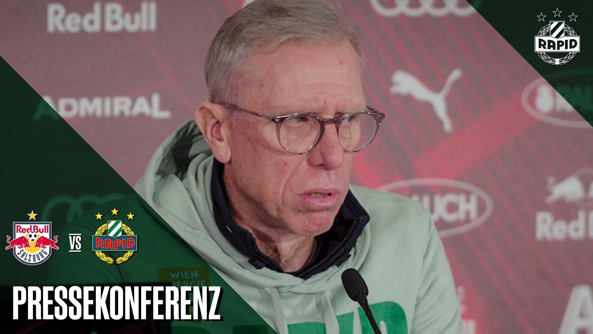 Pressekonferenz nach dem Spiel gegen RB Salzburg