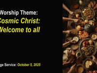 Worship for October 5, 2025