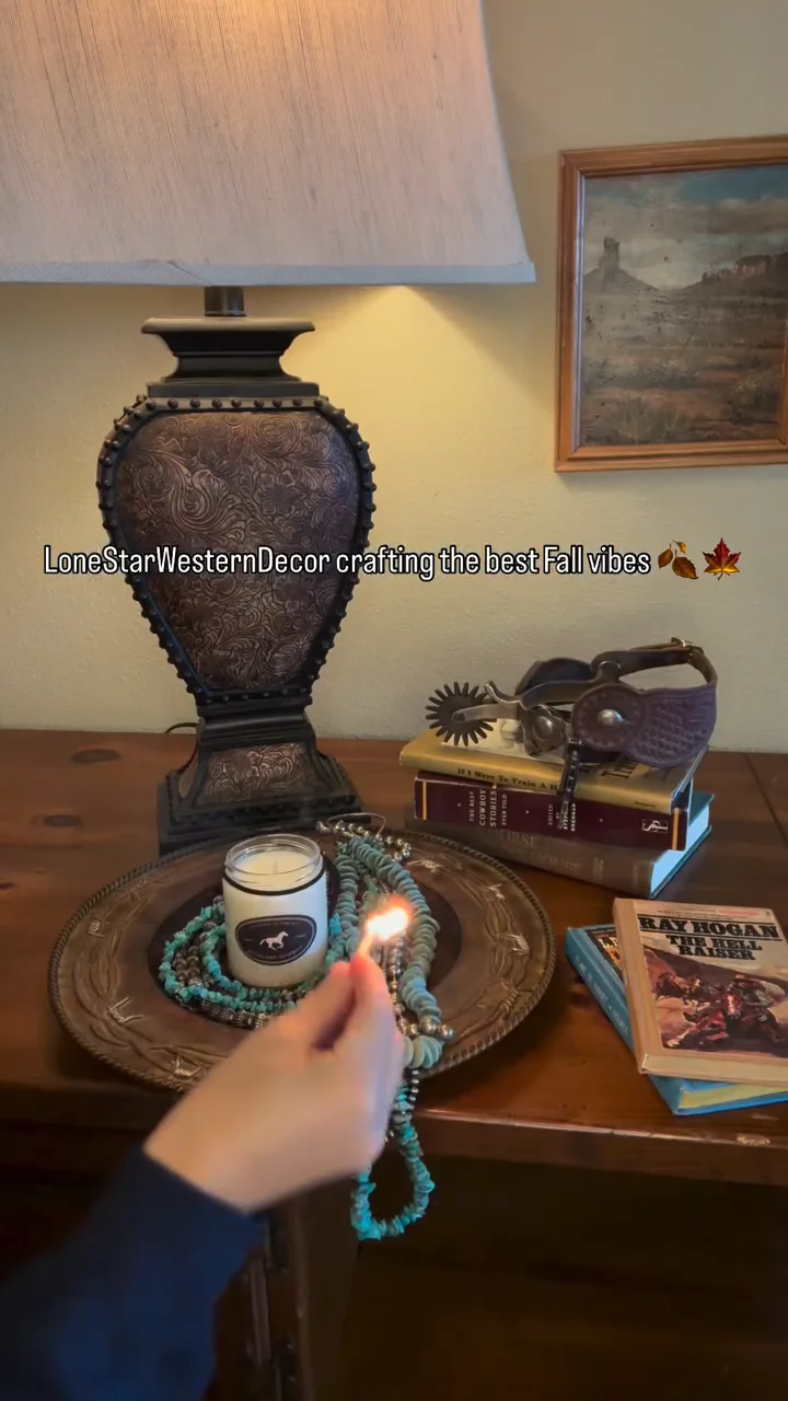 Tooled Leather Old West Lamp | Black Forest Decor