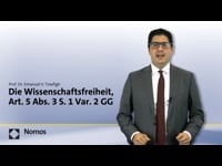032 - Die Wissenschaftsfreiheit, Art. 5 Abs. 3 S. 1 Var. 2 GG